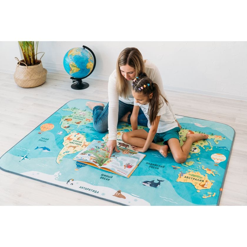 Детский игровой коврик Карта мира