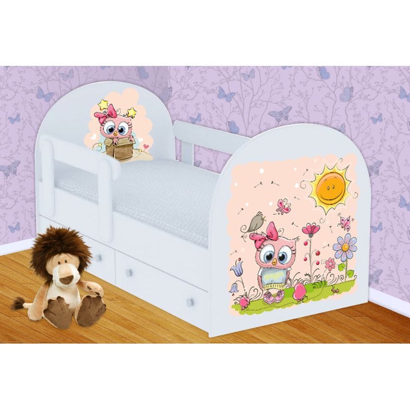 Детская кровать Совенок с ящиками