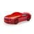 Кровать-машина Мустанг 3D (объемная пластиковая) красная
