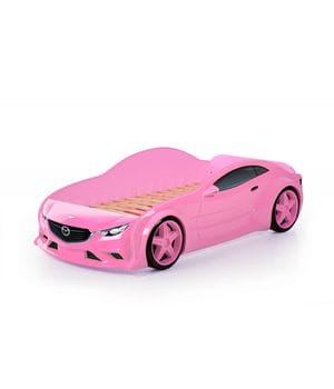 Кровать-машинка объемная (3d) EVO Мазда розовый