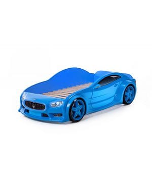 Кровать-машинка объемная (3d) EVO Мазерати синий
