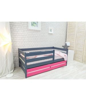 Кровать манеж Сонечка графит-розовый