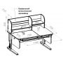 Растущая парта Lp/70-45 PRO с лотком