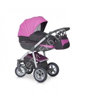 Коляска "MONDO GREY" (Expander) (02 серый-розовый) 3в1
