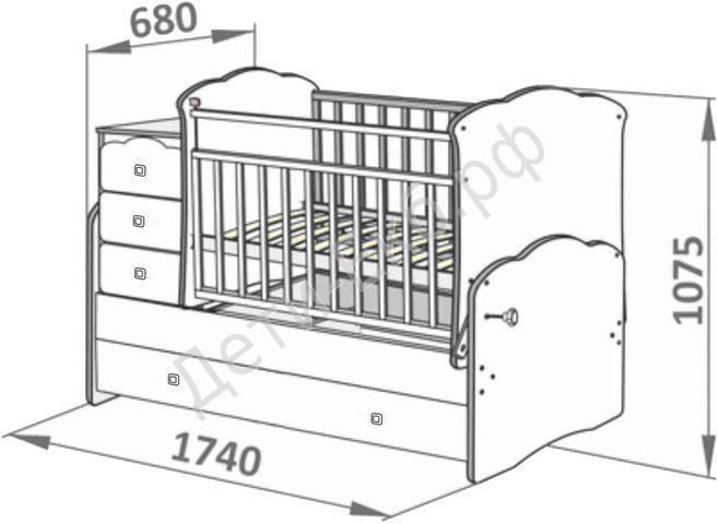 Кровать-трансформер детская ФЕЯ 2100 Бук1